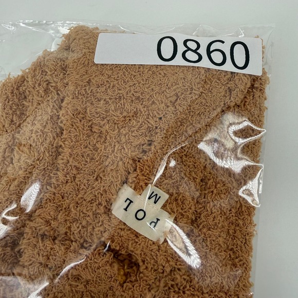 POL Women's Medium Brown Fuzzy Teddy Fleece Cropped Tank Sweater - Picture 7 of 7